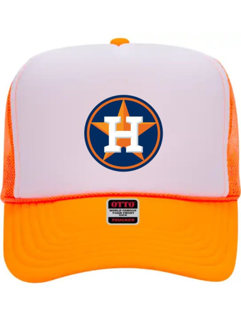 NEW - Houston Astros Hat - Astros Orange Trucker Hat